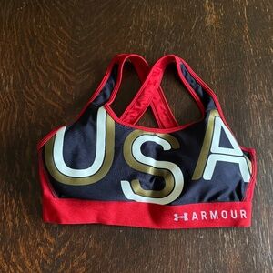 Under Armour Team USA Crossback Sports Bra Sz. L